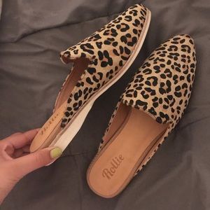 Rollie leopard mules